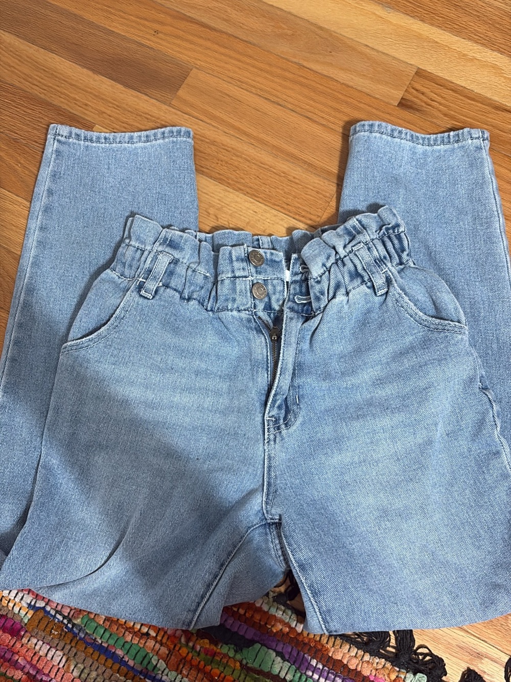 PacSun Light Blue Paperbag High-Rise Jeans